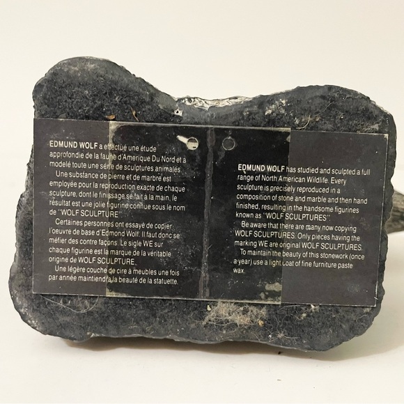 Edmund Wolf Sculpture Bear Stone Figure 4.5” Tall - Picture 11 of 16